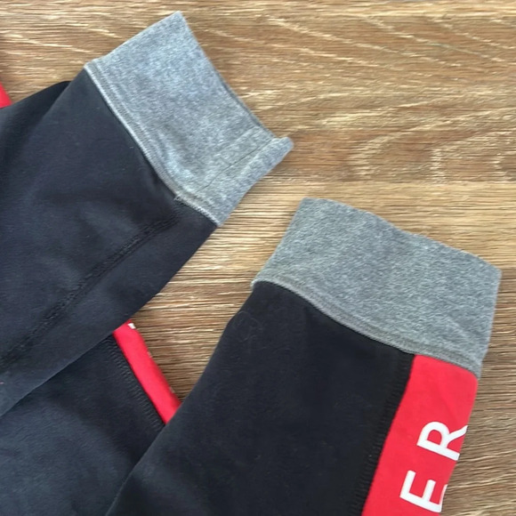 ♥️Tommy Hilfiger Sport black & red Jogger Sweat Pants Size large - Picture 3 of 10